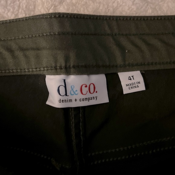 NWOT. Denim& Co pants. Color is green/grey color. Size 4T, straight leg. - Picture 2 of 4